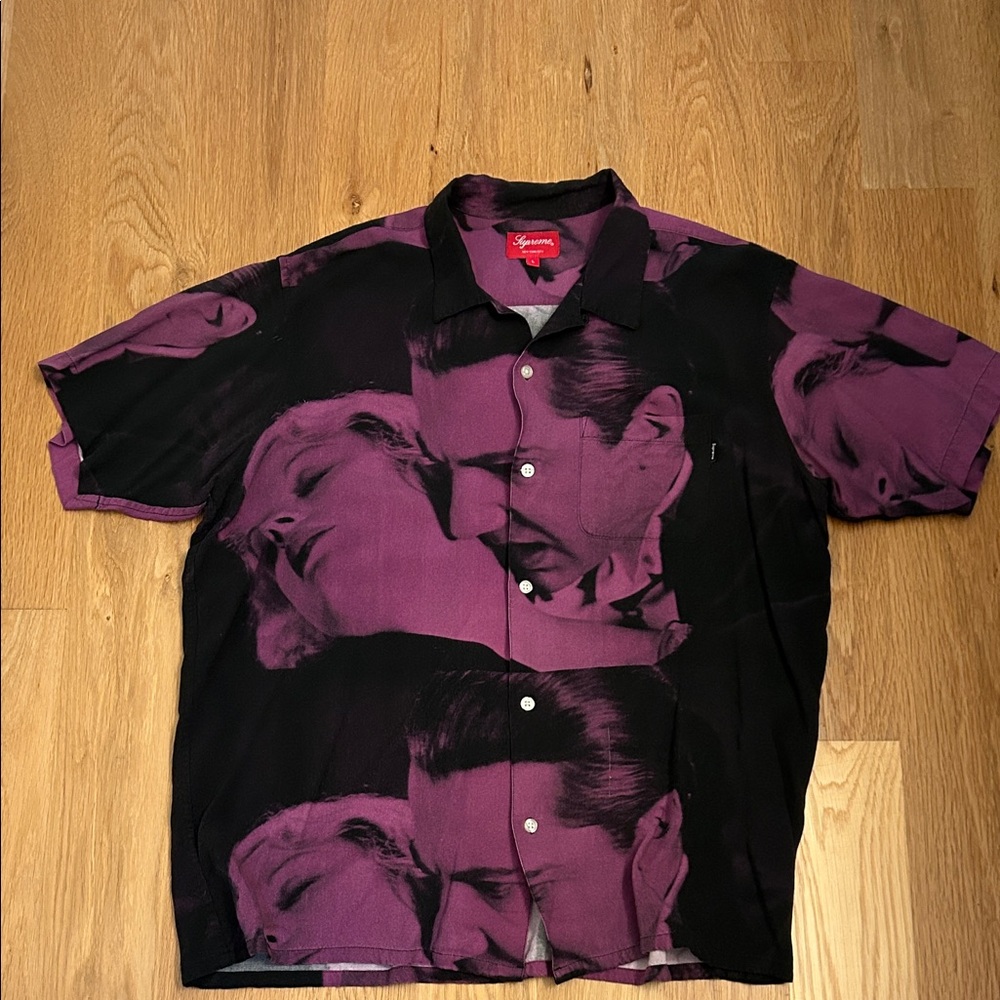 Supreme Black and Purple Graphic Men's Shirt